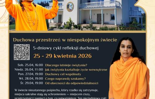 "Duchowa przestrzeń w niespokojnym świecie" z Suśri Diwakari Devi